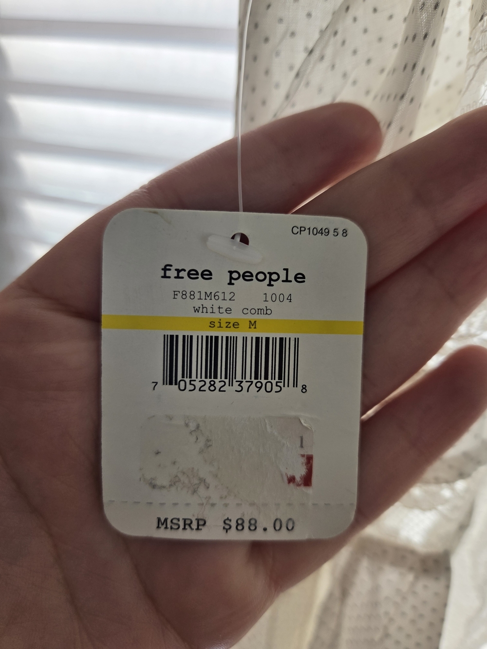 Free People Cream Crochet-Trim Tank Swim Coverup Dress - Picture 10 of 12
